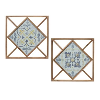 Slickblue Wall Tile (Set of 2) 14.25"SQ MDF/Metal. View a larger version of this product image.