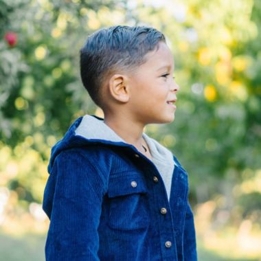 Hope & Henry Boys&#39; Hooded Button Down Shirt Jacket, Infant, 3-6 Months. View a larger version of this product image.