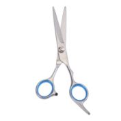 Unique Bargains Stainless Steel Straight Scissors Haircutting Scissor for Long Short Thick Hard Soft Hair for Men Women with Blue Gasket Ring