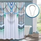 Alternate image 0 for Vicyak Boho Farmhouse Fabric Shower Curtain 72x72 Inches, Machine Washable, Wrinkle Free, Waterproof Weighted Thick Bathroom Shower Curtain Set with Metal Grommet Hooks, white