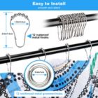 Alternate image 1 for Vicyak Boho Farmhouse Fabric Shower Curtain 72x72 Inches, Machine Washable, Wrinkle Free, Waterproof Weighted Thick Bathroom Shower Curtain Set with Metal Grommet Hooks, white