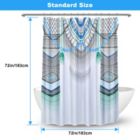 Alternate image 3 for Vicyak Boho Farmhouse Fabric Shower Curtain 72x72 Inches, Machine Washable, Wrinkle Free, Waterproof Weighted Thick Bathroom Shower Curtain Set with Metal Grommet Hooks, white