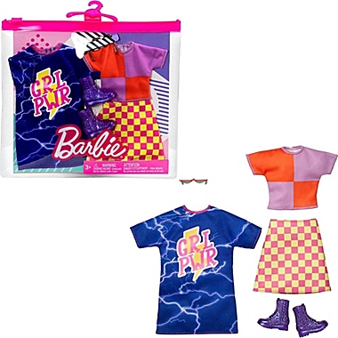 Barbie Fashions 2-Pack Clothing Set, 2 Doll Outfits Included with Accessories. View a larger version of this product image.