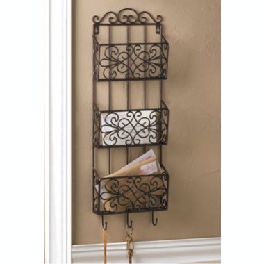 Accent Plus Vintage Charm Triple Wall Rack. View a larger version of this product image.