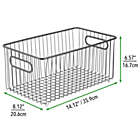 Alternate image 3 for mDesign Metal Bathroom Storage Organizer Basket Bin, 2 Pack
