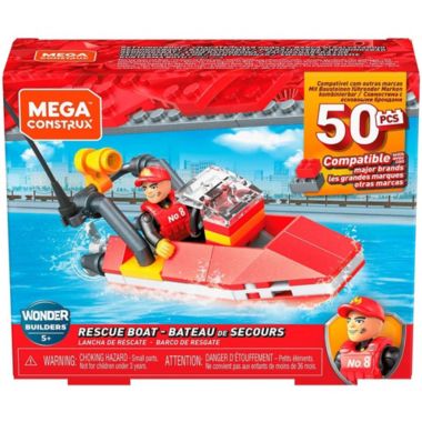 Mega Construx Wonder Builders, Rescue Boat ( 50 Pcs). View a larger version of this product image.