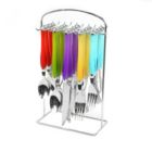 Alternate image 0 for Gibson Home Santoro 20-Piece Stainless Steel Flatware Set with Hanging Rack inAssorted Colors