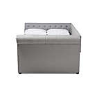 Alternate image 2 for Baxton Studio Mabelle Modern And Contemporary Gray Fabric Upholstered Full Size Daybed - Gray