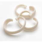 Alternate image 1 for Carnation Home Fashions Hang Ease "C" Type Plastic Shower Curtain Hooks - White 3" x 3"