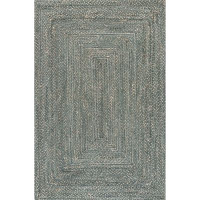 nuLOOM Hand Braided Otelia Denim And Jute Area Rug