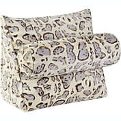 Cheer Collection Wedge Pillow with Detachable Bolster & Backrest - Snow Leopard