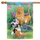Alternate image 0 for Toland Home Garden Meadow Cats Outdoor House Flag 40" x 28"