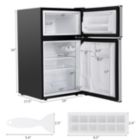 Alternate image 3 for Costway 3.2 cu ft. Compact Stainless Steel Refrigerator-Gray