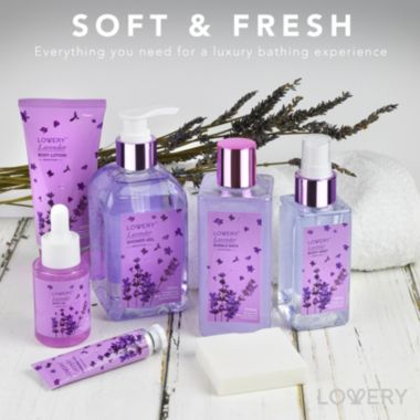 Lovery Lavender Home Spa Gift Basket, 12 Piece. View a larger version of this product image.