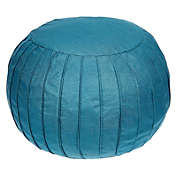 mDesign Unstuffed Round Ottoman Pouf Footstool Seat Cover Storage