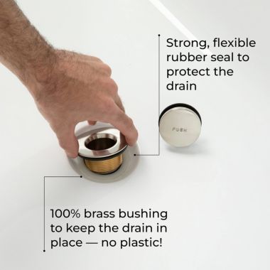 Tip Toe Bathtub Tub Drain Assembly Conversion Kit Trim Waste And Two Hole. View a larger version of this product image.