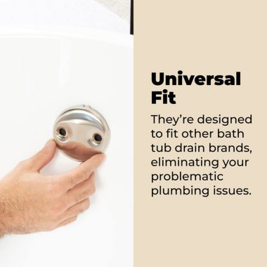 Tip Toe Bathtub Tub Drain Assembly Conversion Kit Trim Waste And Two Hole. View a larger version of this product image.