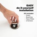 Alternate image 3 for Tip Toe Bathtub Tub Drain Assembly Conversion Kit Trim Waste And Two Hole