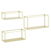 mDesign Metal Floating Wall Mount Vertical Display Frames, Set of 3