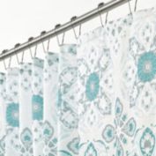 mDesign Vintage Damask Print, Easy Care Fabric Shower Curtain, 72 x 72"