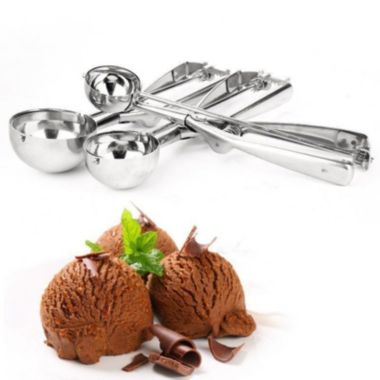 Kitcheniva 3-Pieces Ice Cream Scoop, Danibos Stainless Steel With Trigger Cookie Spoons Set. View a larger version of this product image.