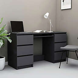 vidaXL Writing Desk Gray 55.1