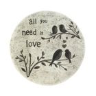 Alternate image 0 for Zingz & Thingz 9.75" White and Black "All You Need Is Love" Outdoor Garden Stepping Stone