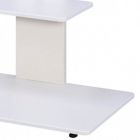Alternate image 2 for Proman Products Modern TV Stand with with Adjustable Mount and 2 Shelves, Pure White