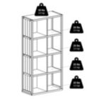 Alternate image 2 for Timothy 9-Pc 4x2 Storage Shelf with 8 Foldable Fabric Baskets, Black and Chocolate