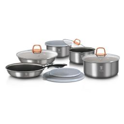 Berlinger Haus 12-Pieces Cookware Set w/ Detached Ergonomic Handle Moonlight Collection
