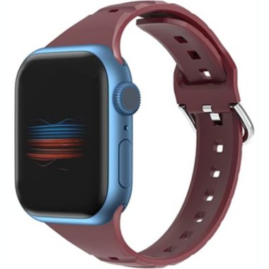 Worryfree Gadgets Silicone Slim Bands for Apple Watch 38/40/41mm 42/44/45mm iWatch Band Series 8 7 6 SE 5 4 3 2 1 - 38/40/41mm - Wine Red. View a larger version of this product image.