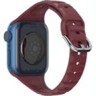 Alternate image 1 for Worryfree Gadgets Silicone Slim Bands for Apple Watch 38/40/41mm 42/44/45mm iWatch Band Series 8 7 6 SE 5 4 3 2 1  - 38/40/41mm - Wine Red