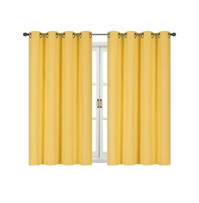 2 A72 Yellow Persian Insulated Thermal Privacy Blackout Window Curtain Panels 