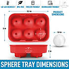 Alternate image 1 for Zulay Kitchen Square Ice Cube and Ball Mold - Red