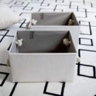 Alternate image 1 for Storage Works - Foldable Fabric Storage Bin w/Cotton Rope Handles, Ivory (11L), 2-Pack