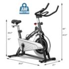 Alternate image 3 for Slickblue 30Lbs Fixed Training Bicycle with Monitor for Gym and Home