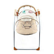 Stock Preferred Electric Baby Cradle Bluetooth Music Remote Rocker Bouncer Seat Chair in khaki