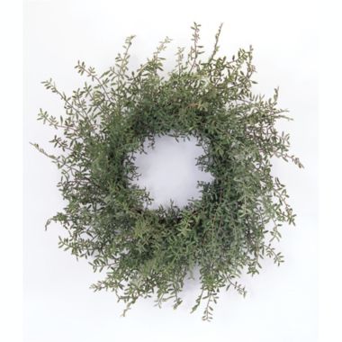 Melrose Home Decorative Spring Foliage Wreath 24"D Plastic/Rattan. View a larger version of this product image.