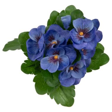 Allstate 8" Blue Pansy Artificial Silk Floral Bouquet. View a larger version of this product image.