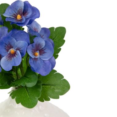 Allstate 8" Blue Pansy Artificial Silk Floral Bouquet. View a larger version of this product image.