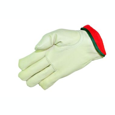 G & F Products 6013 Grain Cowhide Leather Work Gloves w/ Fleece Lining, 3 Pairs, Large. View a larger version of this product image.
