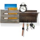 Alternate image 1 for Kitcheniva Wooden Rustic Wall Mounted Key Mail Letter Holder Organizer