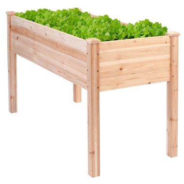 Slickblue Solid Wood Cedar 30-inch High Raised Garden Bed Planter Box. View a larger version of this product image.
