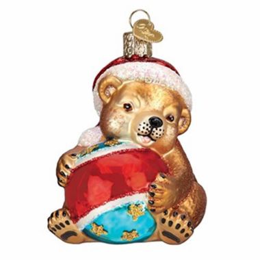 Old World Christmas Collection- Glass Blown Ornament Playful Cub. View a larger version of this product image.