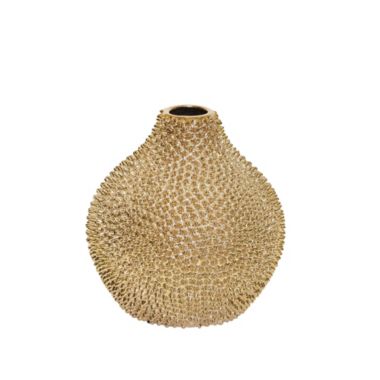 Kingston Living 10" Gold Spiked Bottle Shaped Vase Decor. View a larger version of this product image.