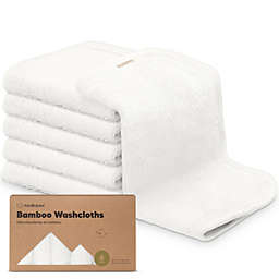 KeaBabies DELUXE Baby Washcloths (Soft White)