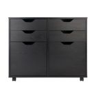 Alternate image 2 for Winsome Wood Home Office Halifax 2 Section Mobile Storage Cabinet, Black