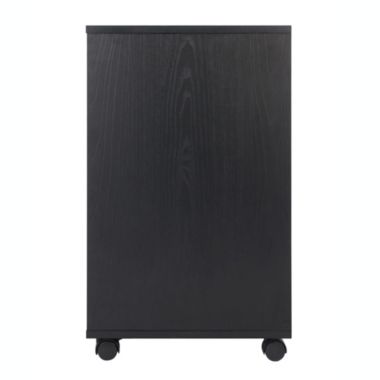 Winsome Wood Home Office Halifax 2 Section Mobile Storage Cabinet, Black. View a larger version of this product image.