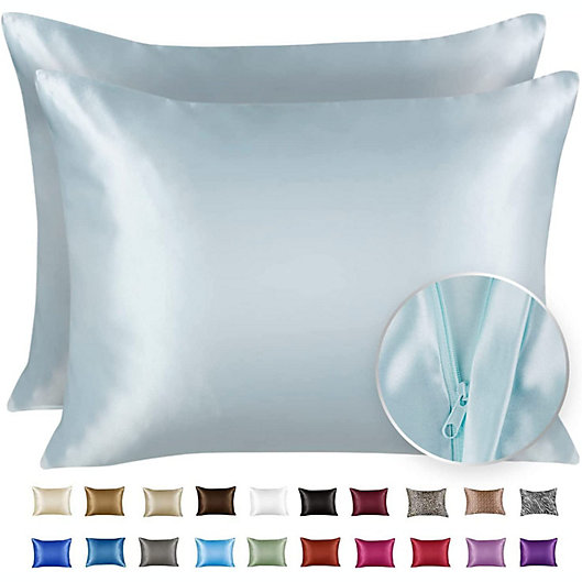 1 Pc New  Comfort Queen/Standard Silky Satin Pillowcases Solid Pillow Cases 