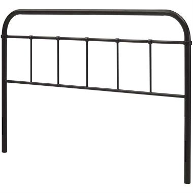 Slickblue Full size Vintage Dark Brown Metal Headboard with Rounded Corners. View a larger version of this product image.